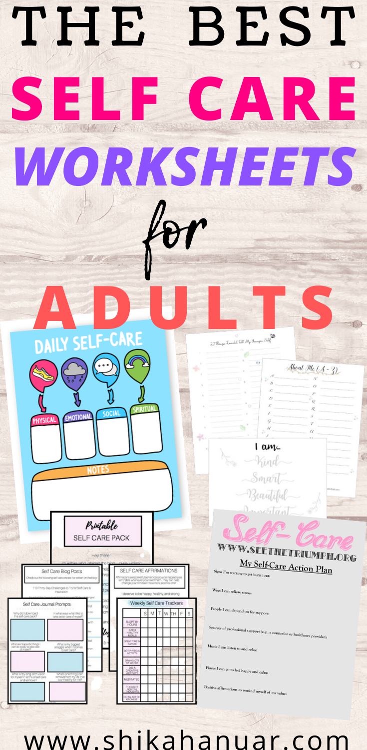 7 Top Self Care PDF Worksheets For Adults For Good Mental Health Shikah Anuar