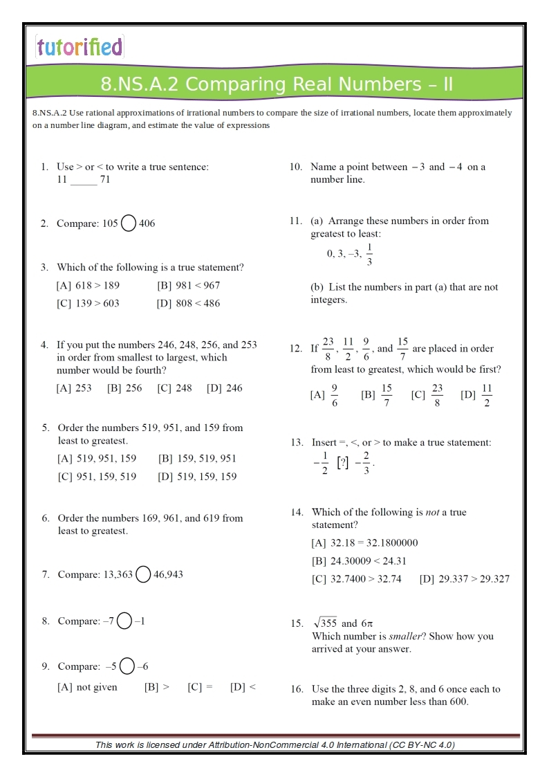 8th Grade Common Core Math Worksheets 8th Grade Common Core Math Worksheets