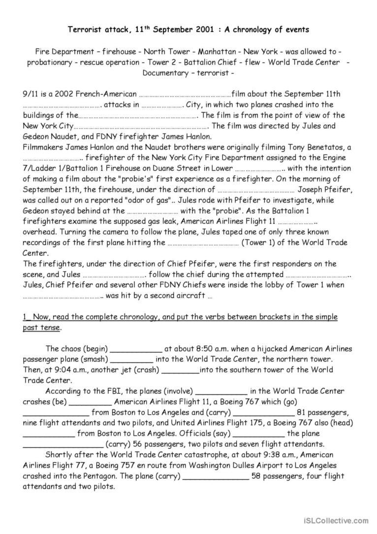 9 11 English ESL Worksheets Pdf Doc Worksheets Library 9 11 English ESL Worksheets Pdf Doc Worksheets Library