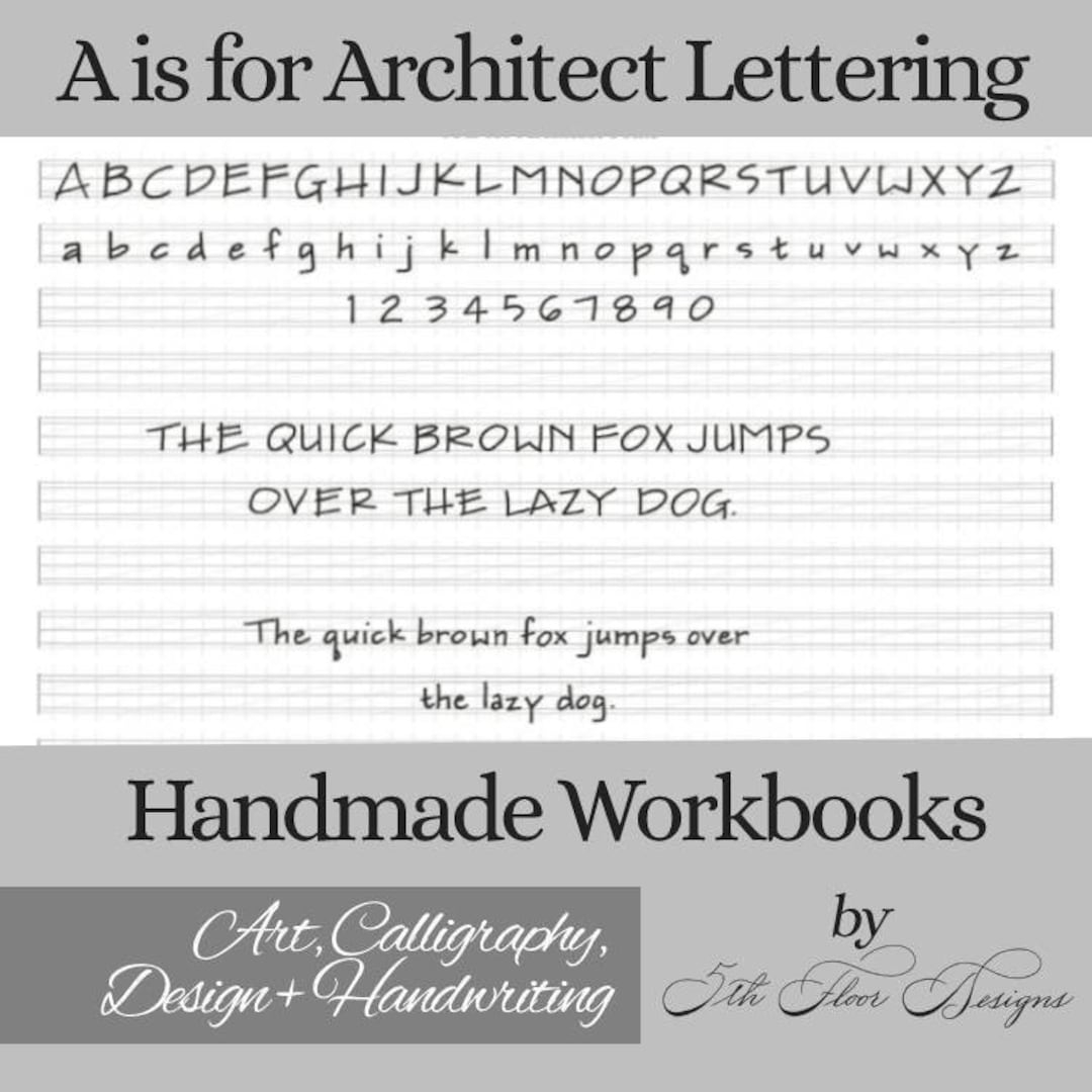 A Is For Architect Print Lettering Workbook Etsy A Is For Architect Print Lettering Workbook Etsy