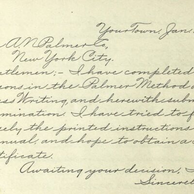 A Sample Of The Palmer Method Of Cursive Writing R PenmanshipPorn