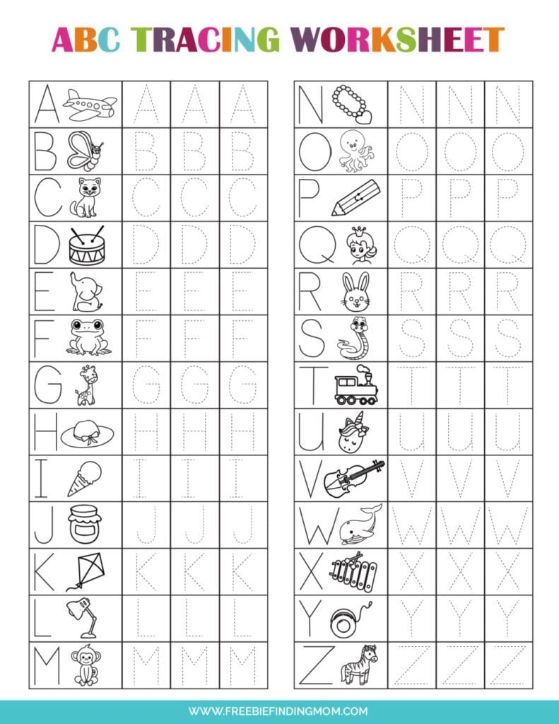 abc printable worksheets
