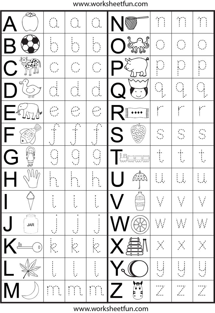 alphabet worksheets preschool