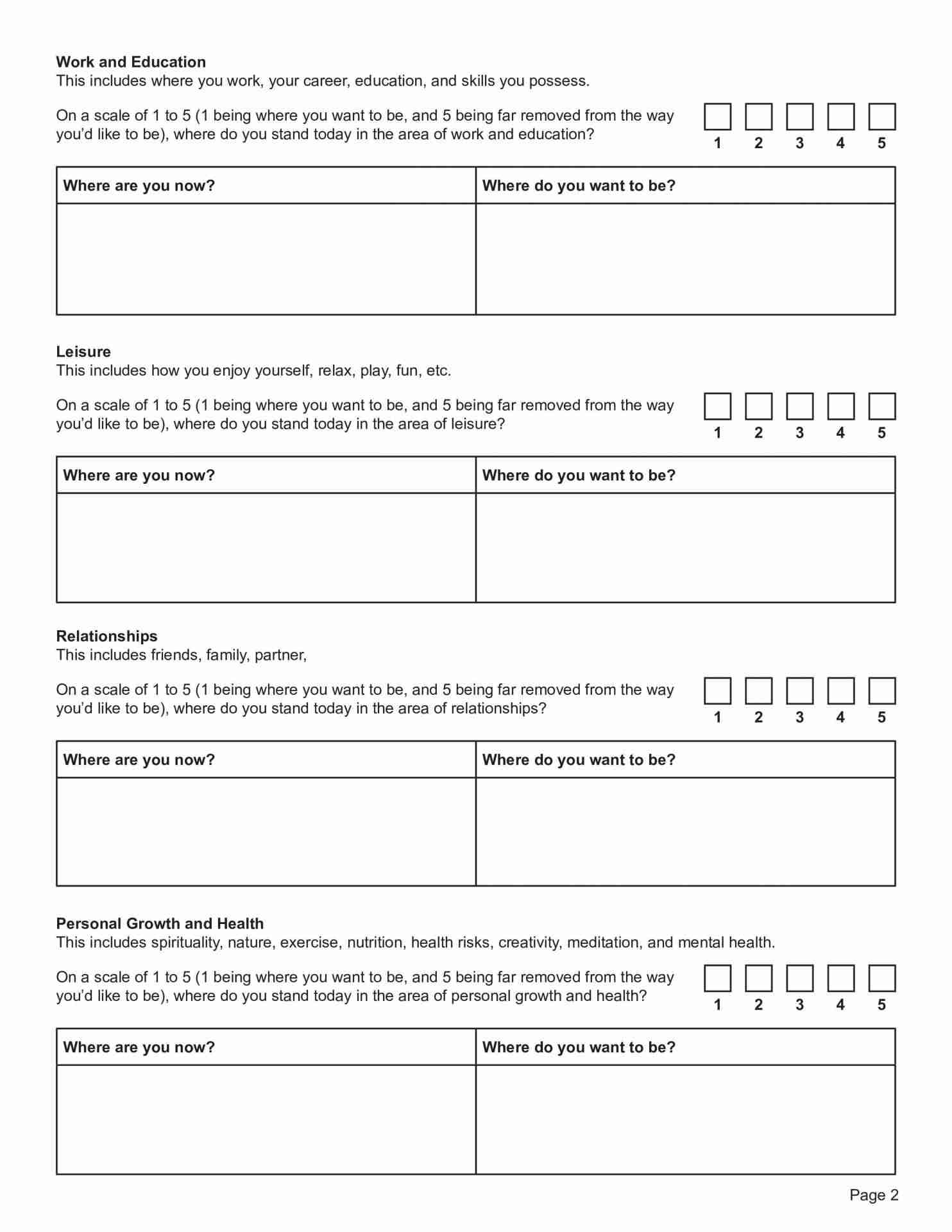 ACT Bullseye Worksheet PDF Template TherapyByPro