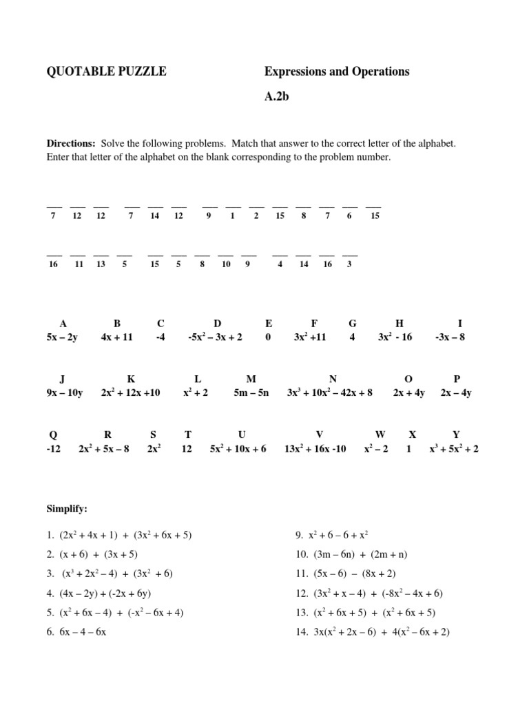 adding and subtracting polynomials worksheet pdf