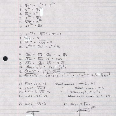 Algebra 2 PDFs Mr Deibel s Class
