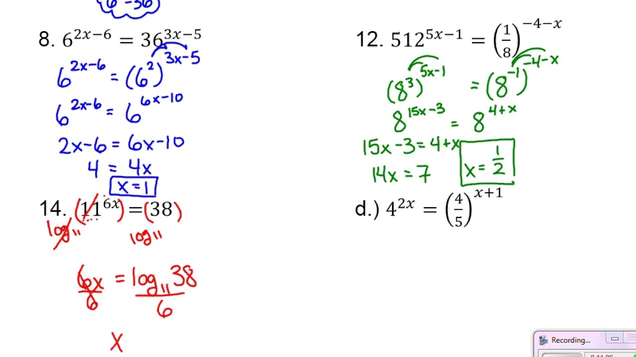 Algebra 2 Section 6 6 Solving Exponential And Logarithmic Worksheets Library Algebra 2 Section 6 6 Solving Exponential And Logarithmic Worksheets Library