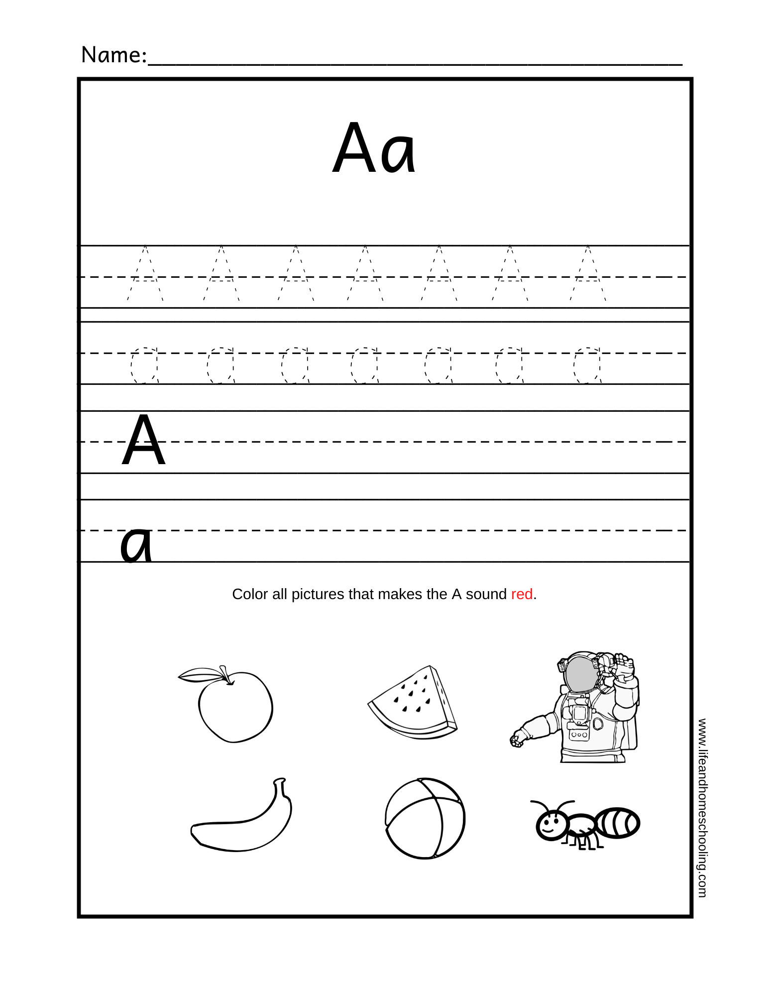 a tracing worksheets