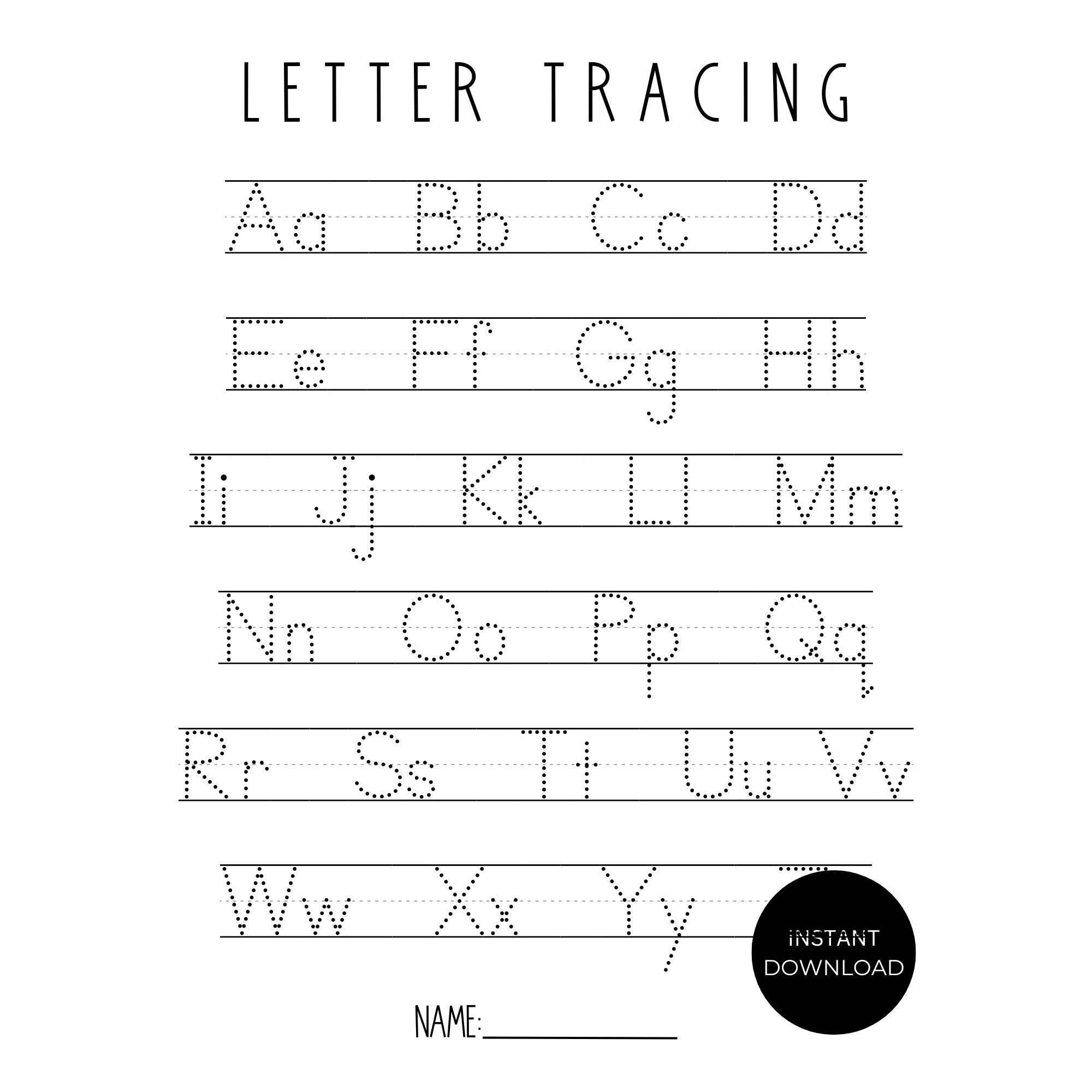 free printable abc tracing worksheets