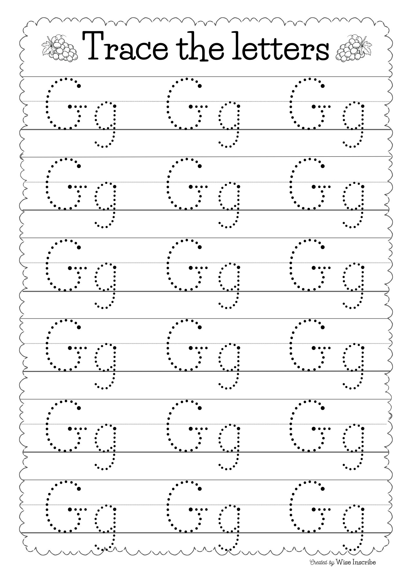 Alphabet Tracing Worksheets ABC Practice Preschool Resources printable Etsy