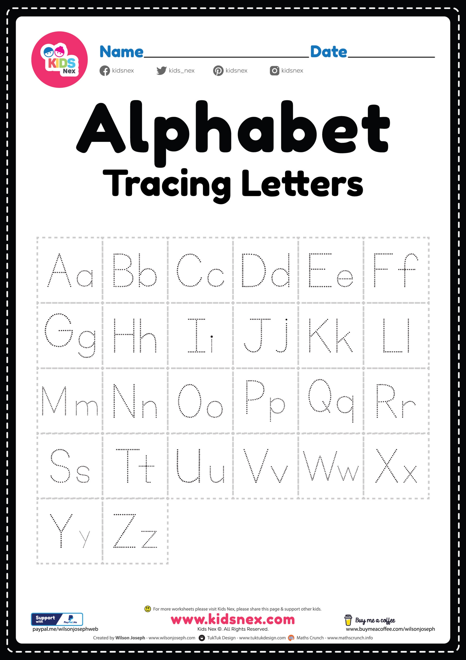 tracing abcs worksheet
