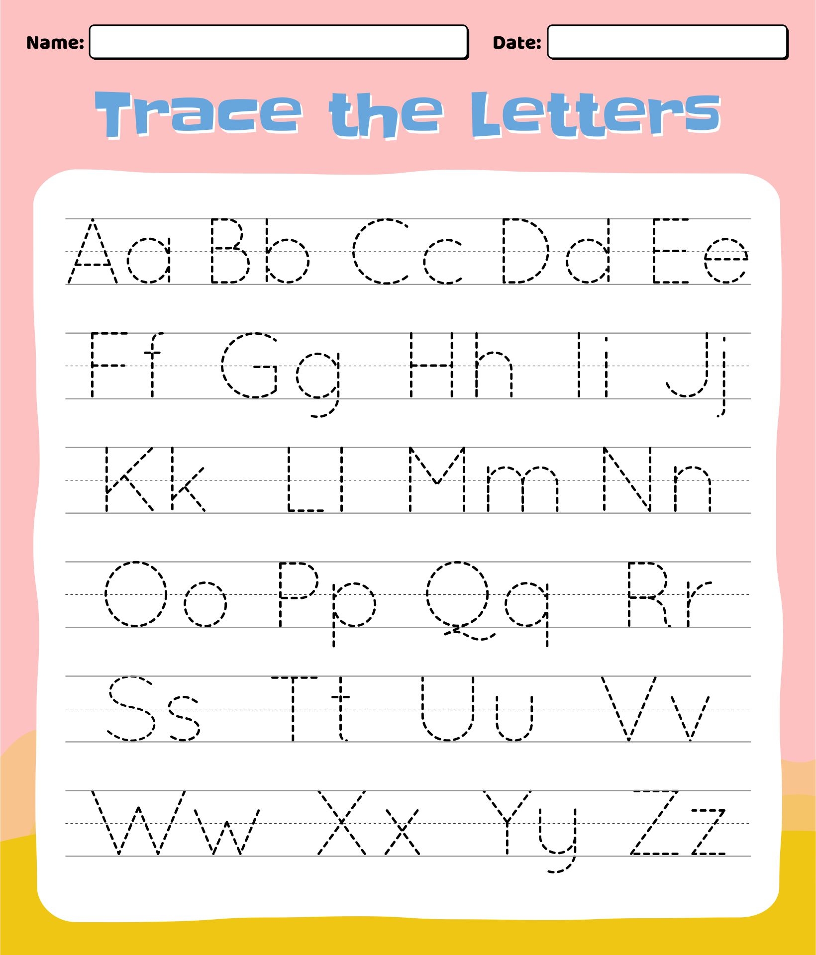 Alphabet Worksheets Uppercase Lowercase Letter Tracing 8 Free PDF Printables Printablee