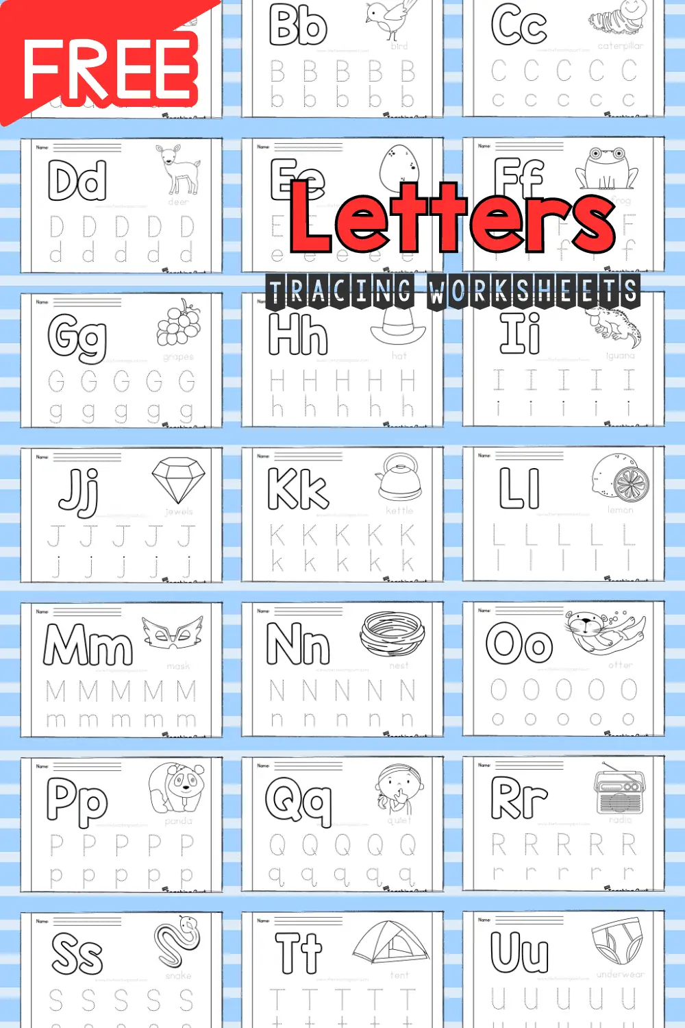 Alphabet Writing Practice Worksheets The Teaching Aunt