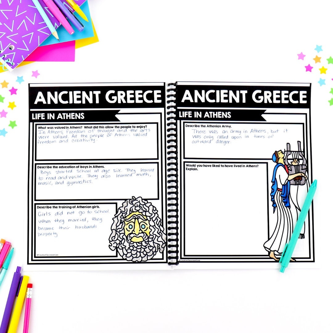 Ancient Greece Unit Athens And Sparta Homeschool Printables Etsy Israel