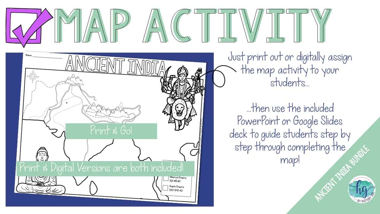 ancient india map worksheet answers