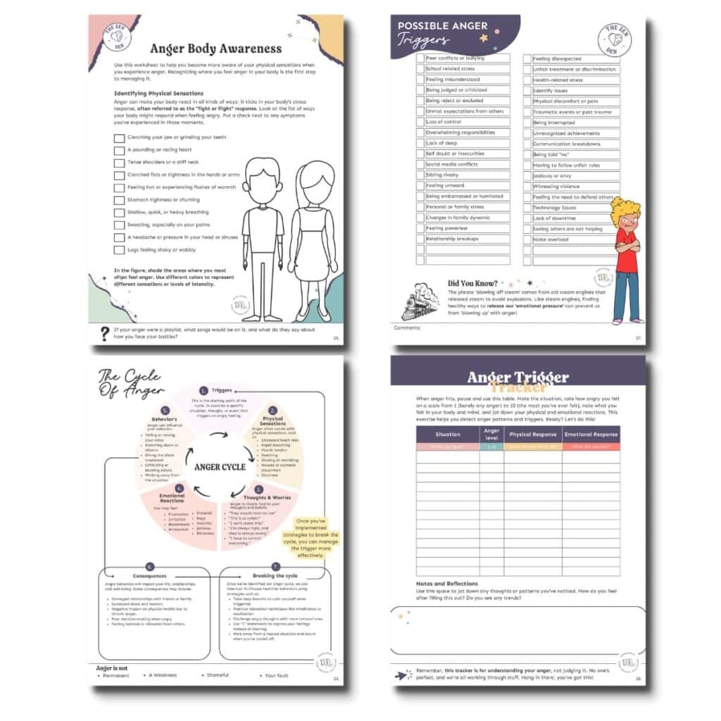 Anger Management Worksheets For Teenagers Therapist Approved Mindfulmazing