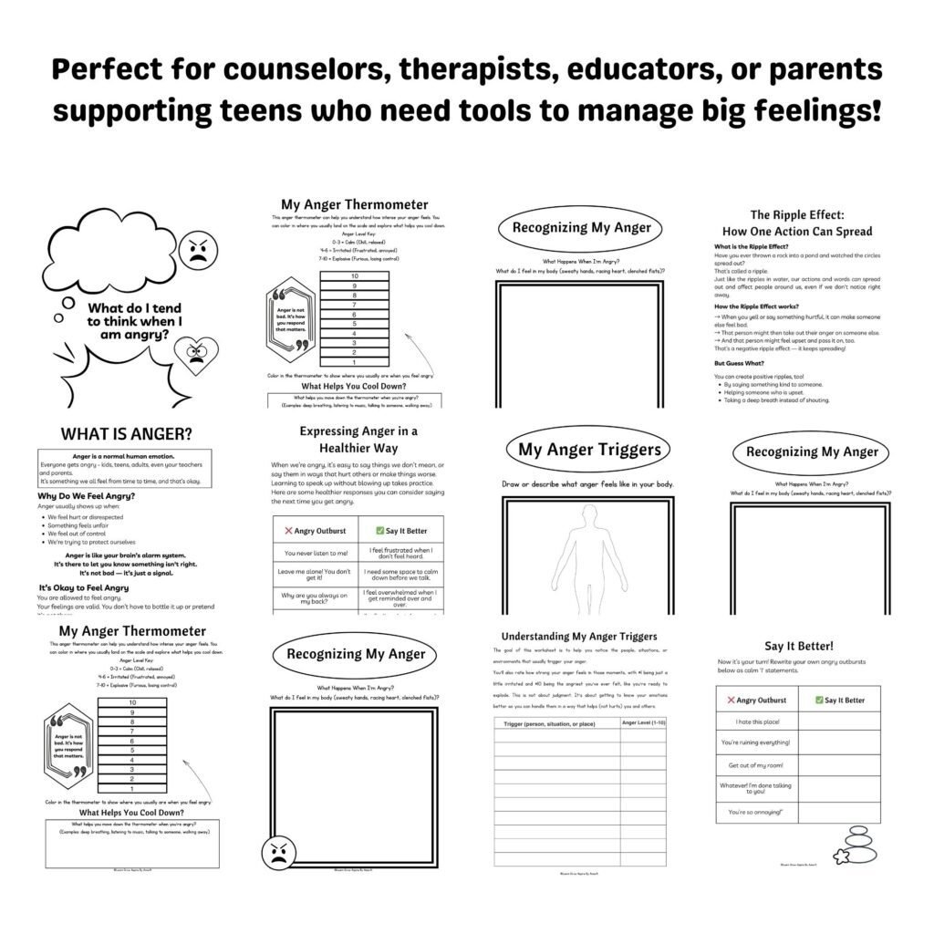 Anger Management Worksheets For Teens Anger Management Worksheets For Teens