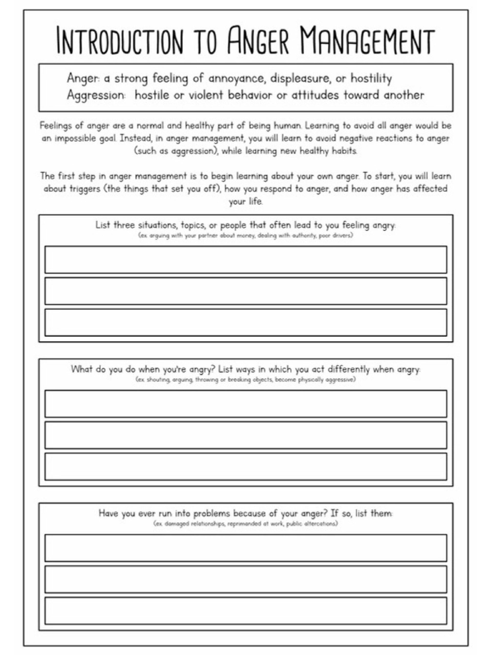 Anger Worksheets By Dorori TPT