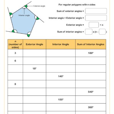 Angles In Regular Polygons Worksheet Fun And Engaging Geometry PDF Worksheets Cazoom Math