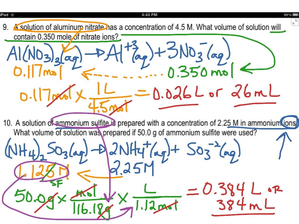 Answer Key video For Worksheet 5 1 molarity Science Chemistry ShowMe Answer Key video For Worksheet 5 1 molarity Science Chemistry ShowMe