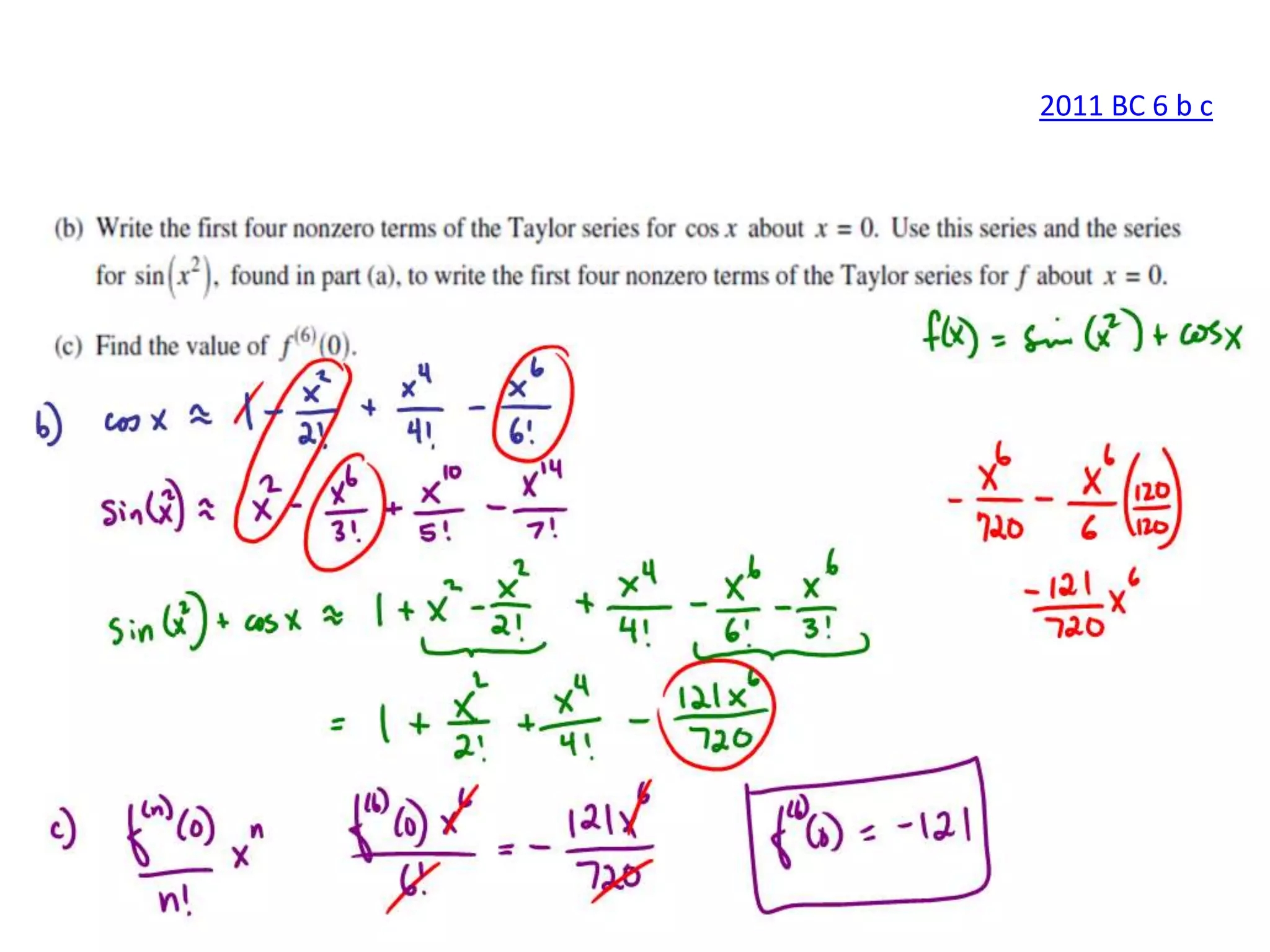 AP Calculus BC Series FRQ Solutions PPTX