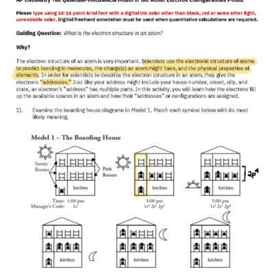 AP Chemistry Study Guide Electron Configuration POGIL Activities Studocu