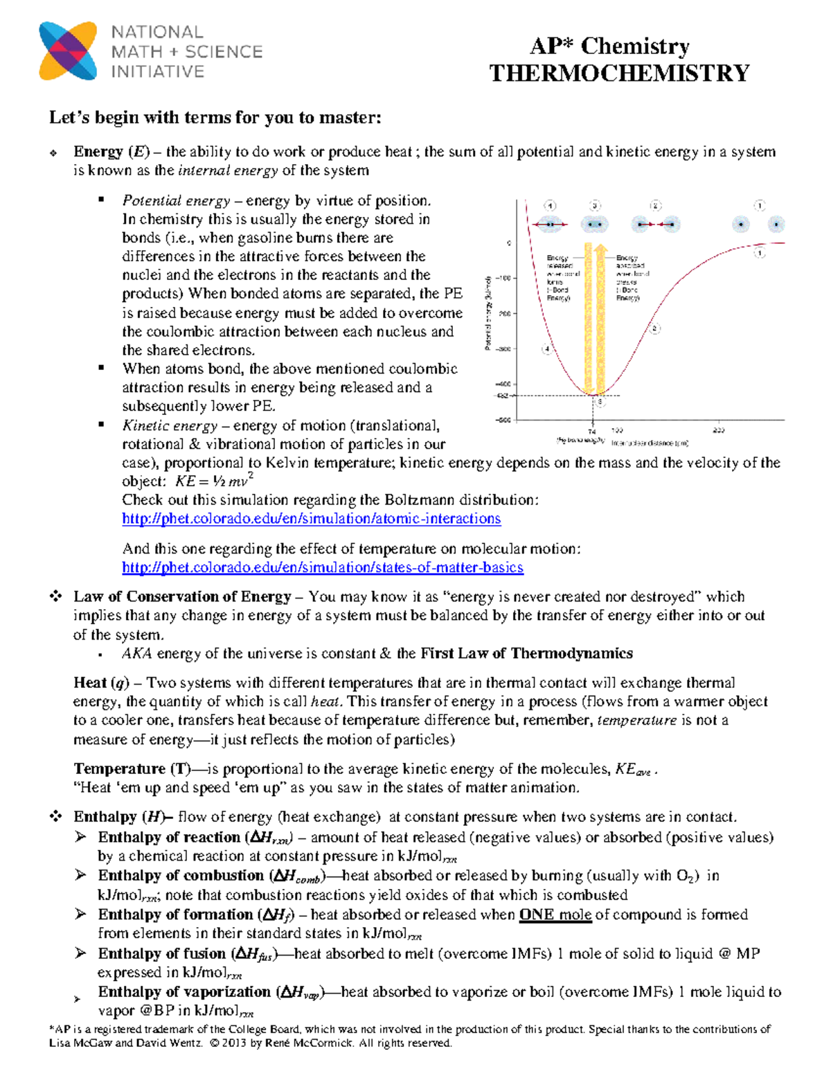 AP Chemistry Thermochemistry Study Notes With Solutions Studocu