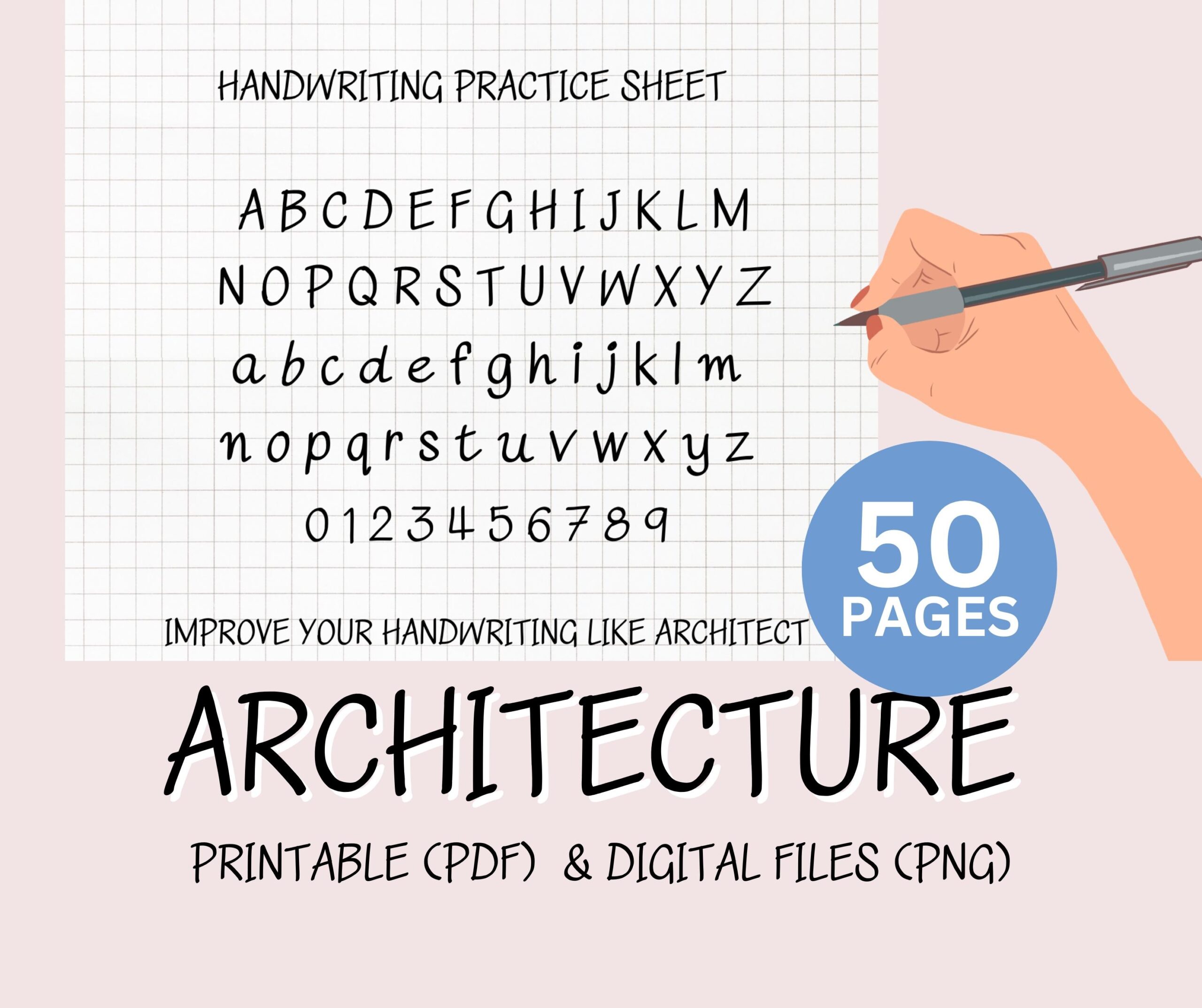 Architect Handwriting Worksheets Lettering Practice printable PDF Etsy Architect Handwriting Worksheets Lettering Practice printable PDF Etsy