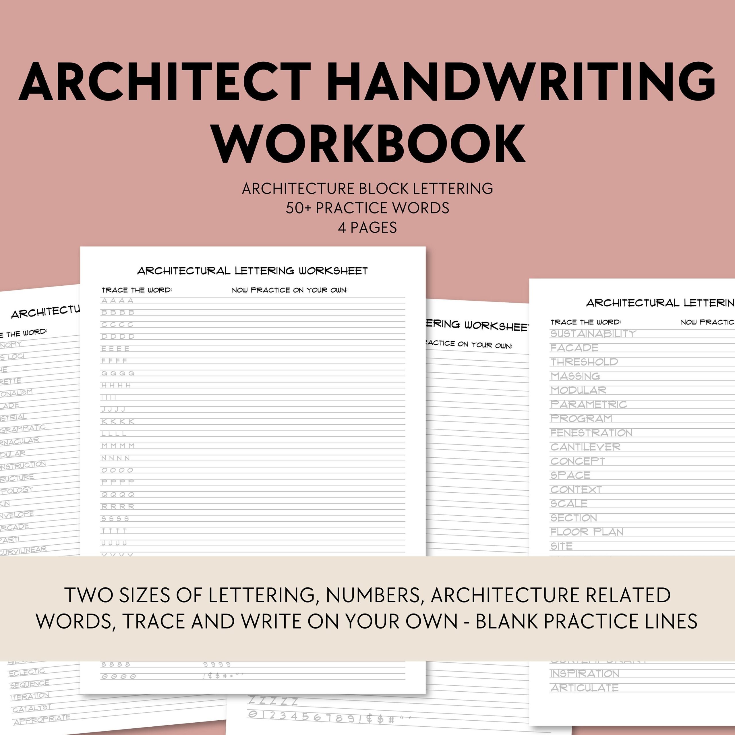 Architectural Lettering Workbook Technical Handwriting Practice PDF Download Etsy Architectural Lettering Workbook Technical Handwriting Practice PDF Download Etsy