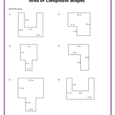 Area And Perimeter Of Composite Shapes K12 Math Worksheets
