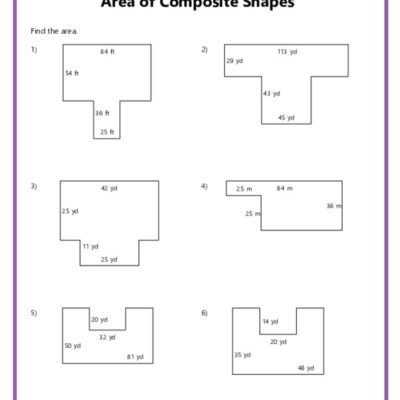 Area And Perimeter Of Composite Shapes K12 Math Worksheets