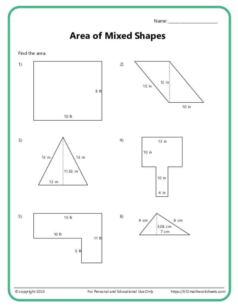 composite figures area worksheet pdf composite figures area worksheet pdf
