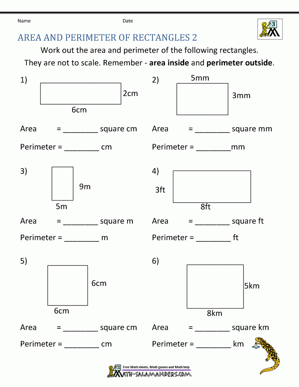 area and perimeter worksheets pdf