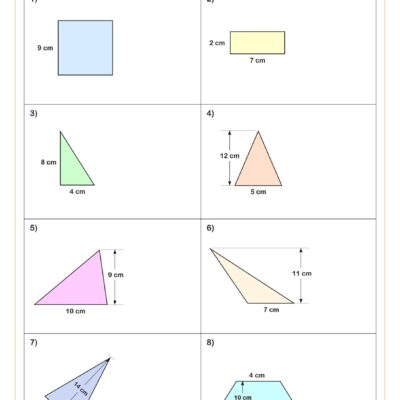 Area Of 2D Shapes Worksheet 6th Grade PDF Worksheets Cazoom Math