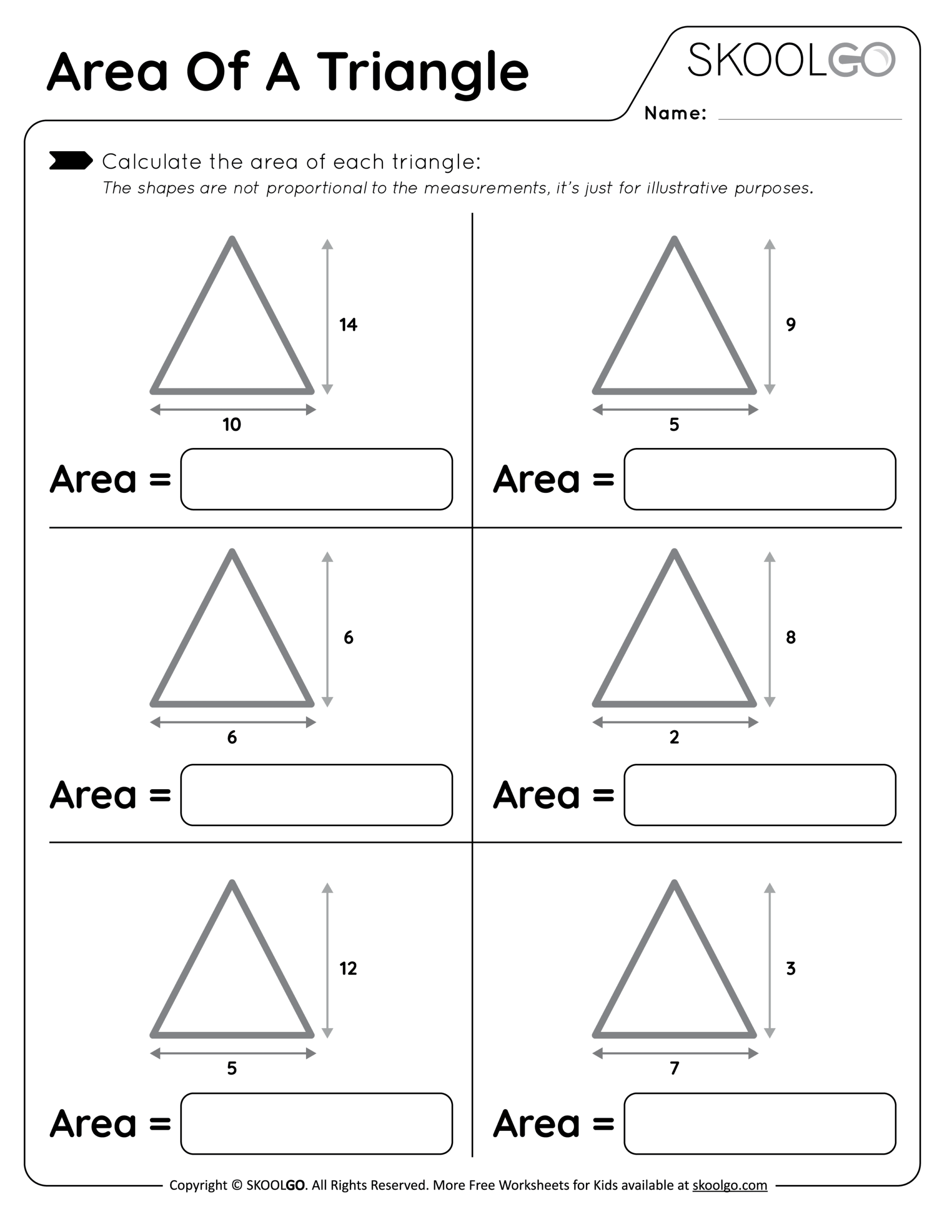 Area Of A Triangle Free Worksheet For Kids SKOOLGO Worksheets Library Area Of A Triangle Free Worksheet For Kids SKOOLGO Worksheets Library