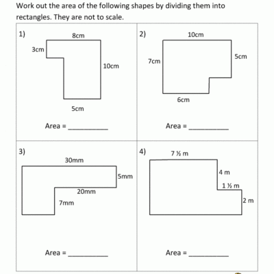 Area Of Rectangle Worksheets