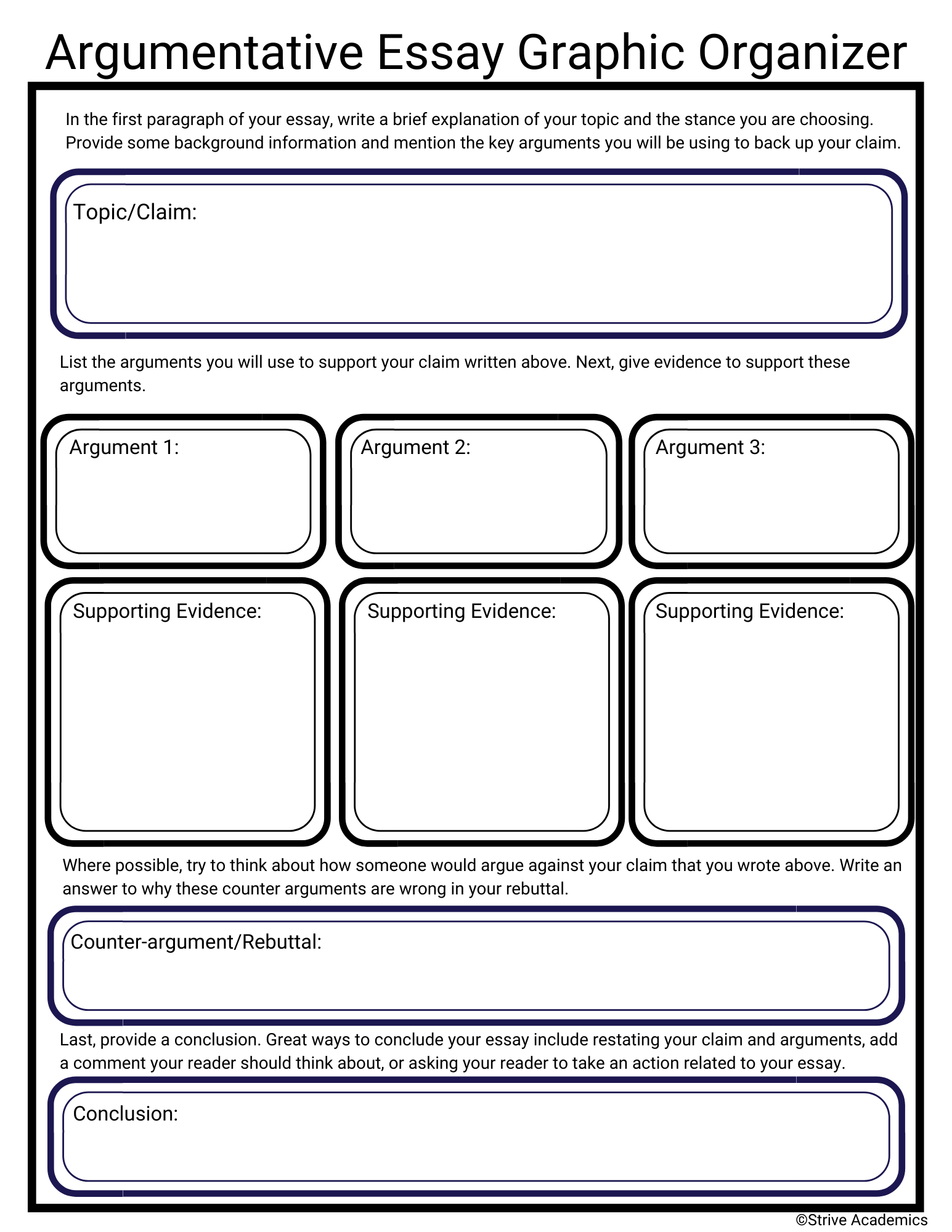 organizing the evidence worksheet answers