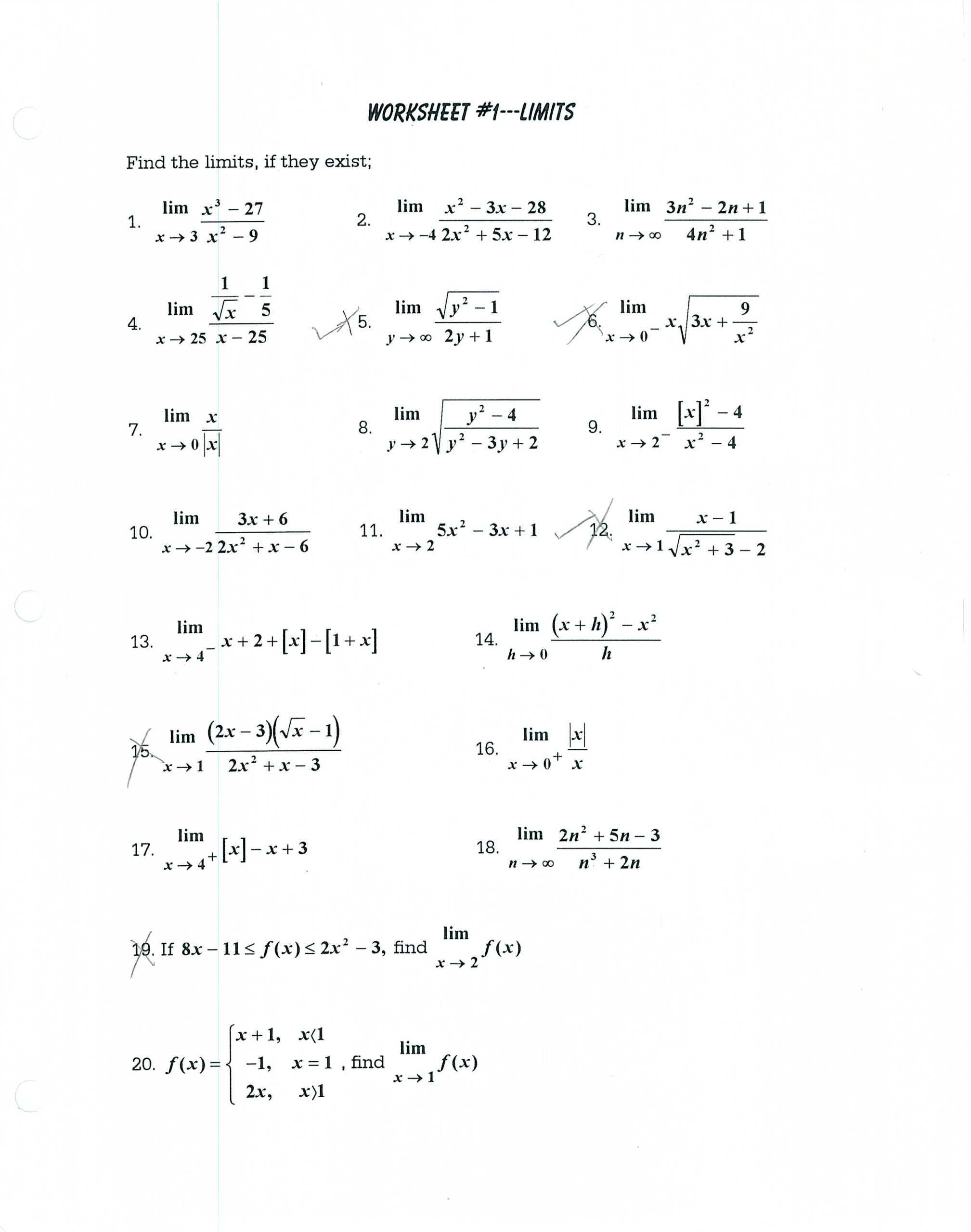 Assignments Flick s AB Calculus