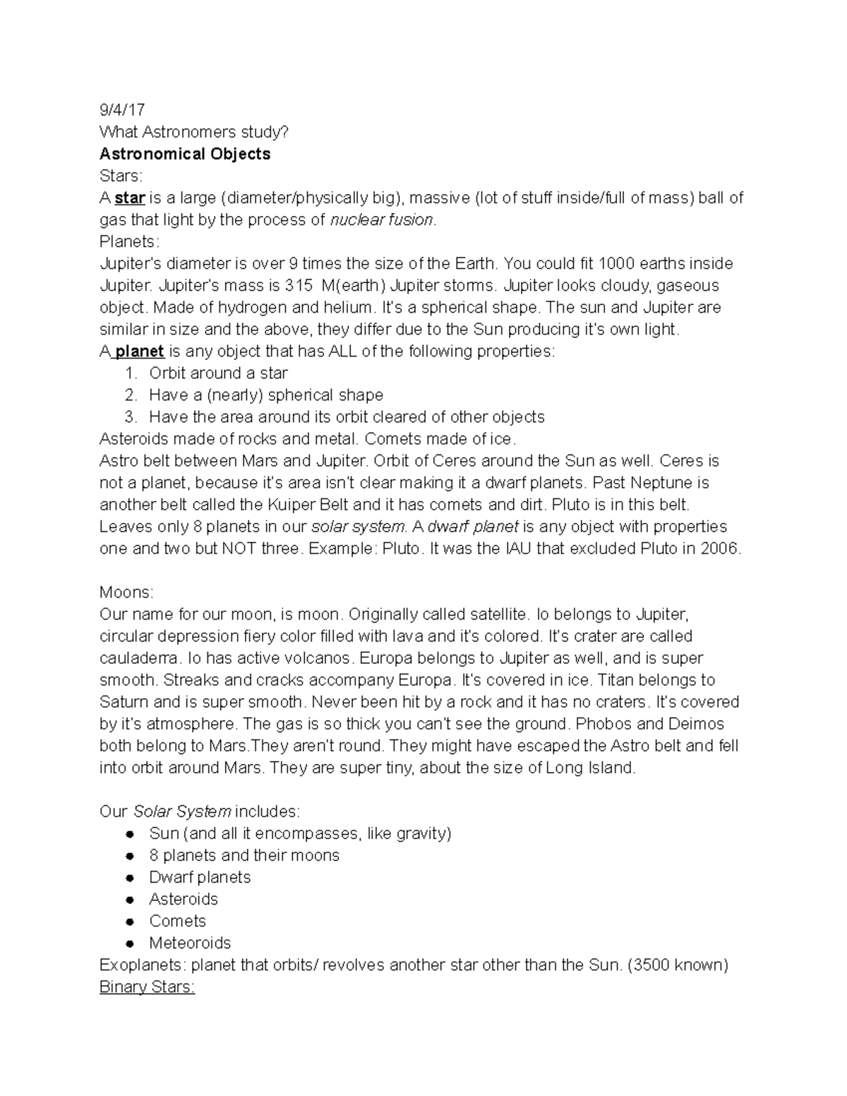 AST 101 Comprehensive Lecture Notes On Astronomical Concepts Studocu AST 101 Comprehensive Lecture Notes On Astronomical Concepts Studocu