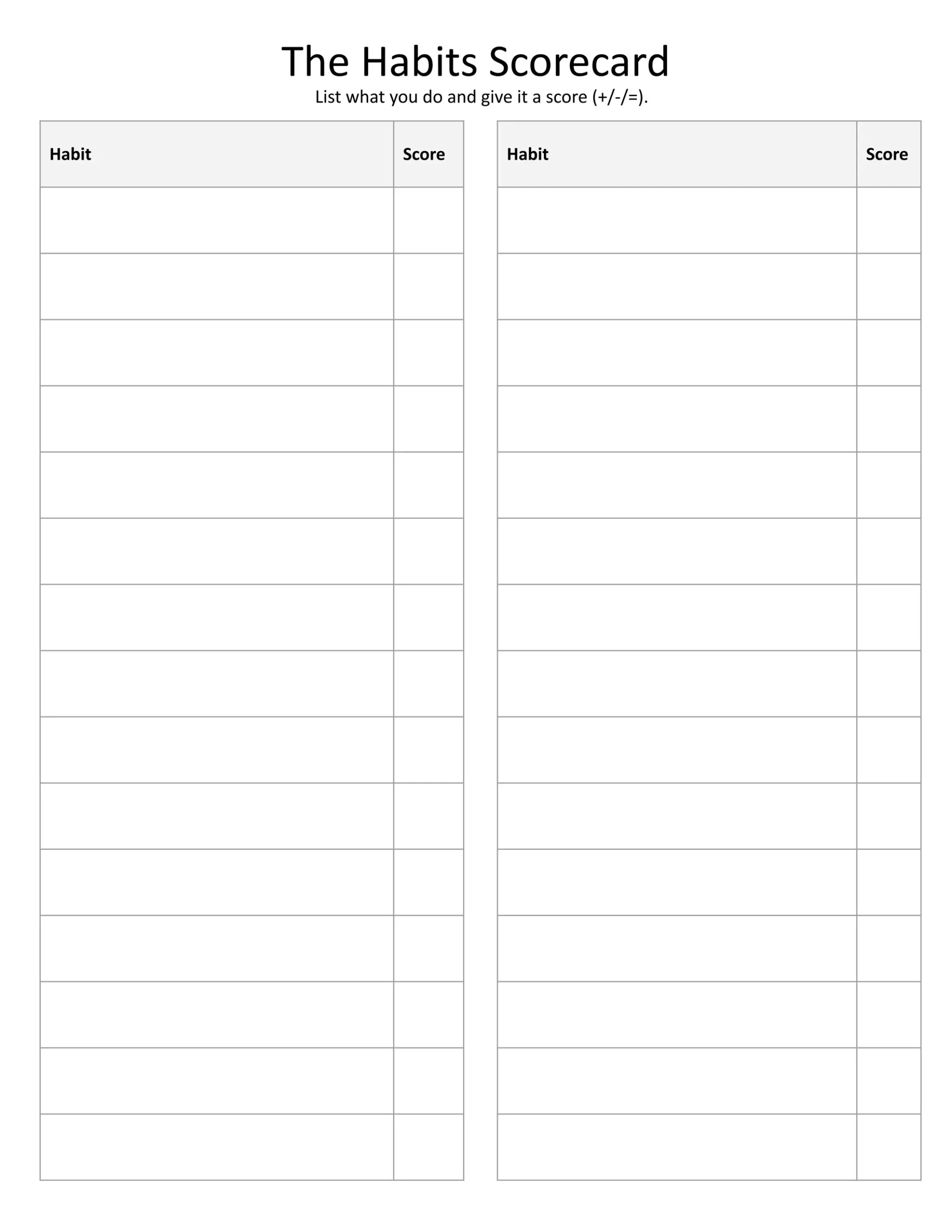 atomic habits worksheets pdf free download