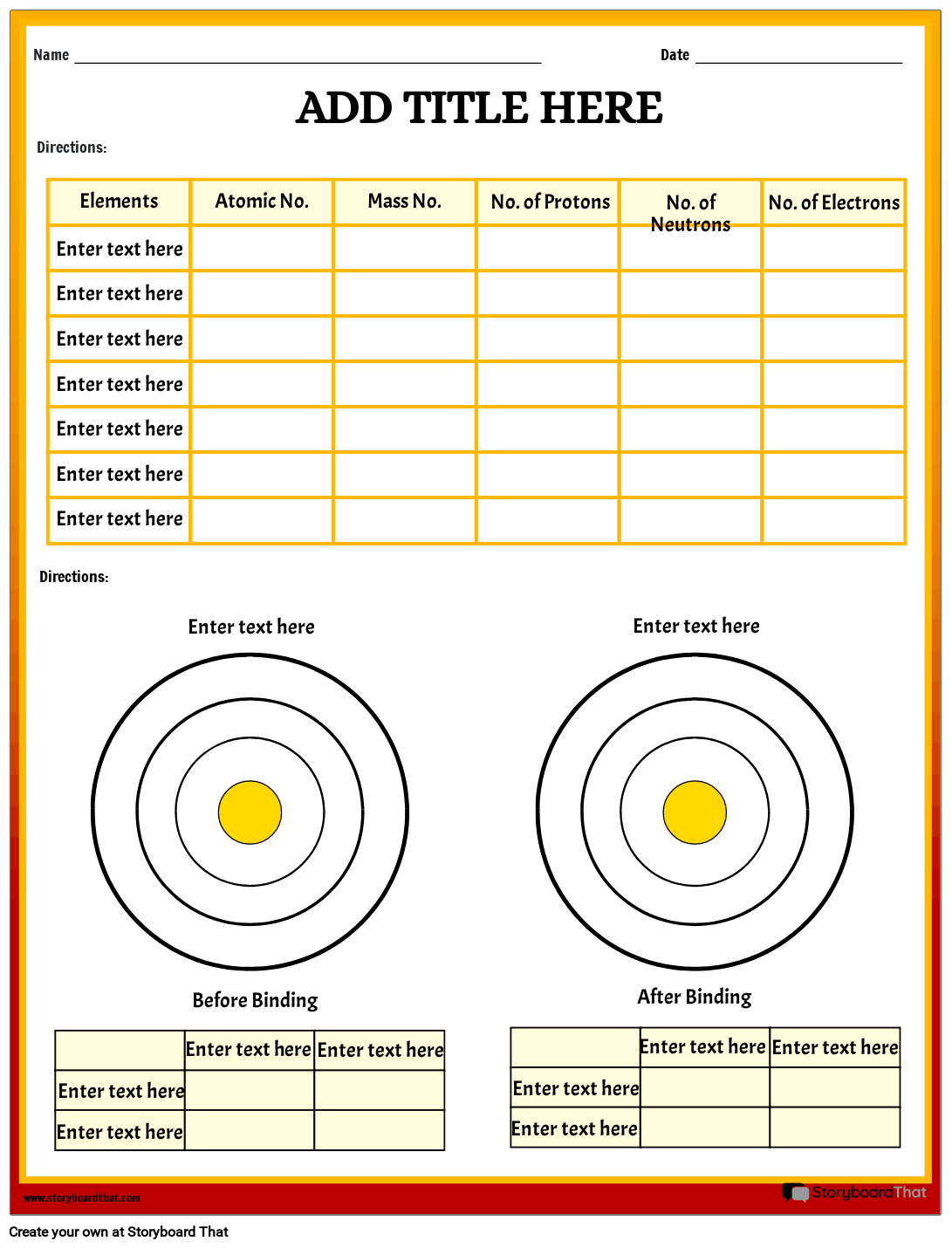 Atoms Molecules Worksheets Free Science Tools