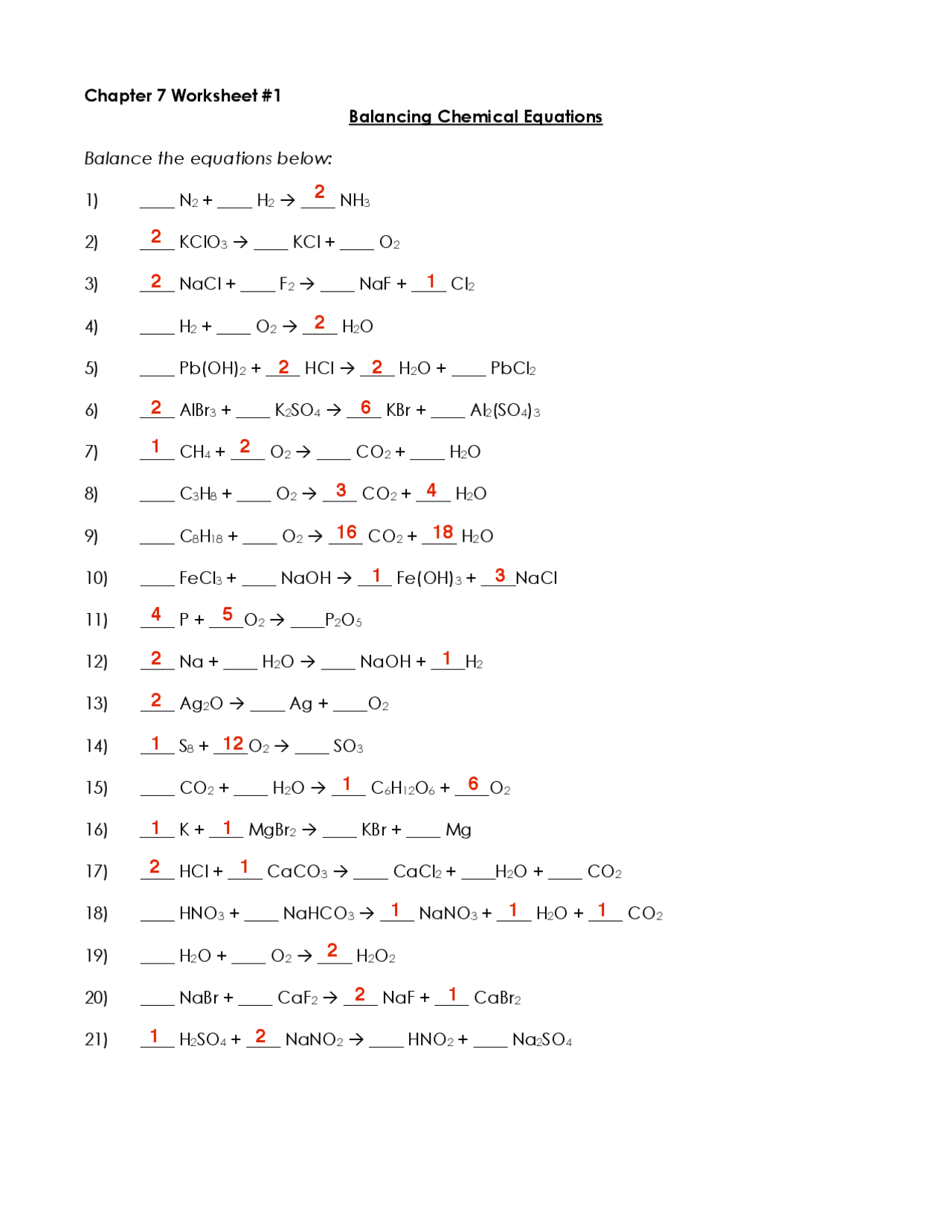 chemistry balancing equations worksheet with answers chemistry balancing equations worksheet with answers