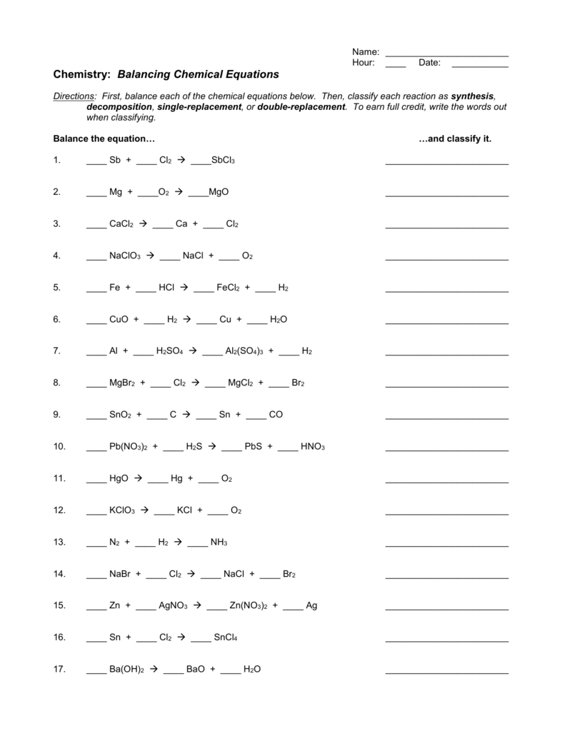 balancing equations worksheet answers about chemistry balancing equations worksheet answers about chemistry