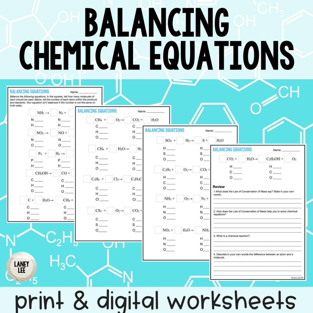balance chemical equations worksheet answer key