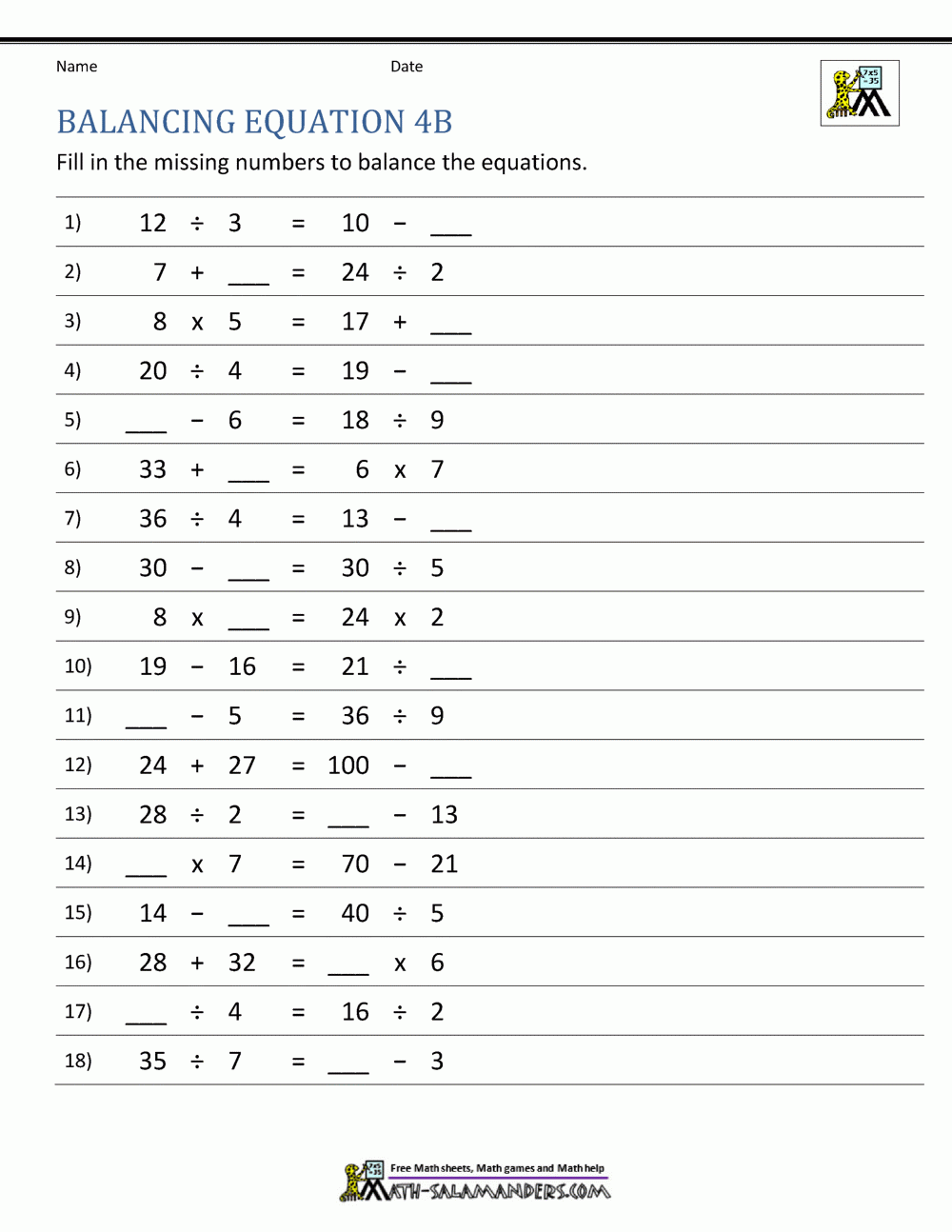 balancing equations worksheet with answers pdf