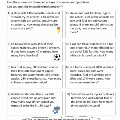 Basic Percentage Word Problems