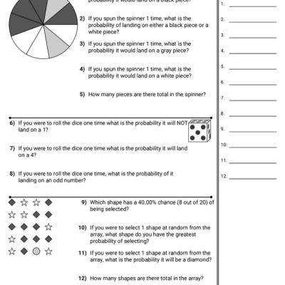 Basic Probability Worksheet Download