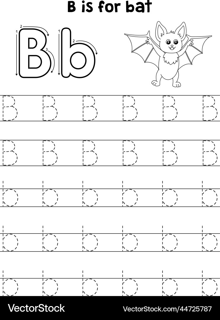 letter b tracing page