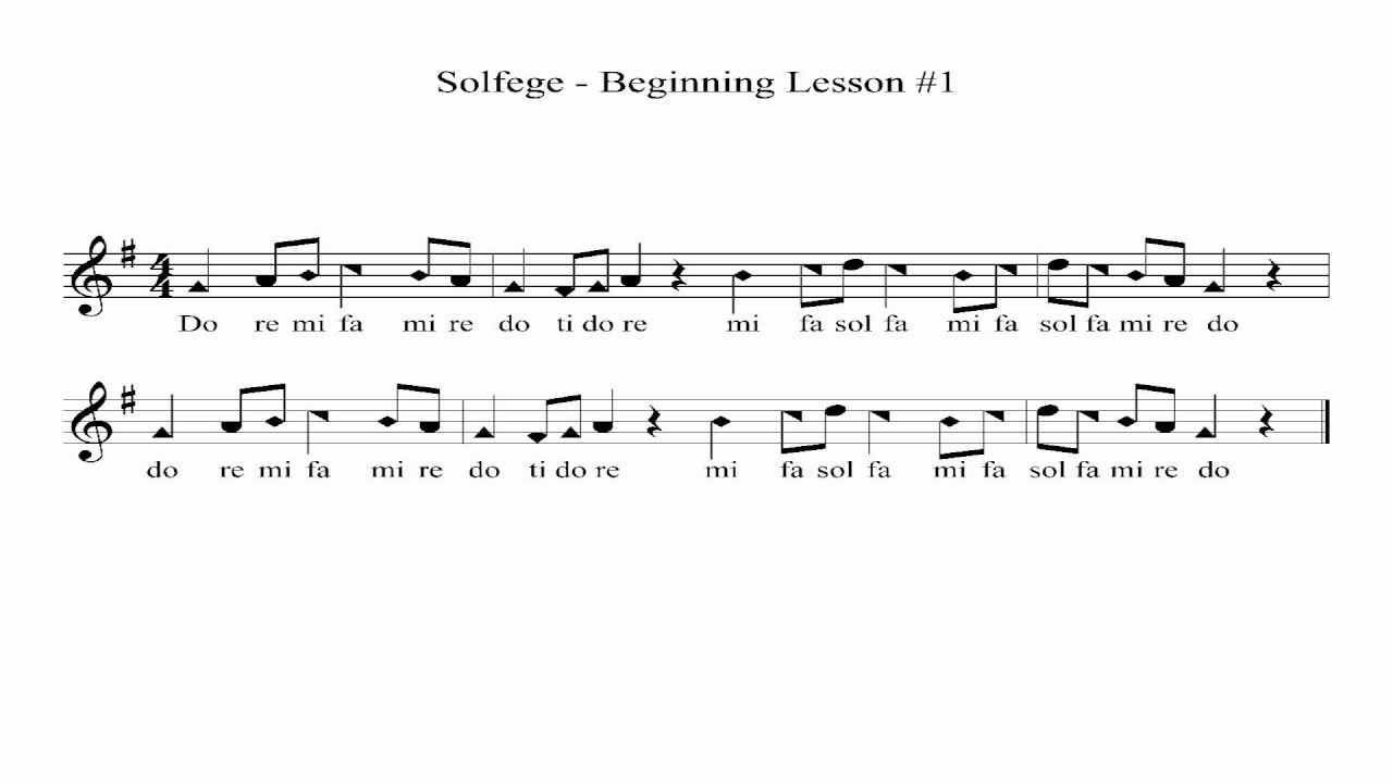 Beginner Solfege Lesson 1 YouTube