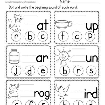 Beginning Sounds Worksheet Free Printable Digital PDF